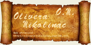 Olivera Mikolinac vizit kartica